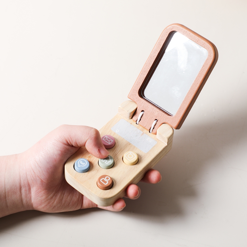 Phone Accessories Baby - ألعاب مونتيسوري للأطفال، لعبة أزرار خشبية