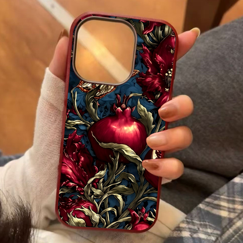 Xo Phone Accessories - خمر الرمان بولي TPU الفن جراب