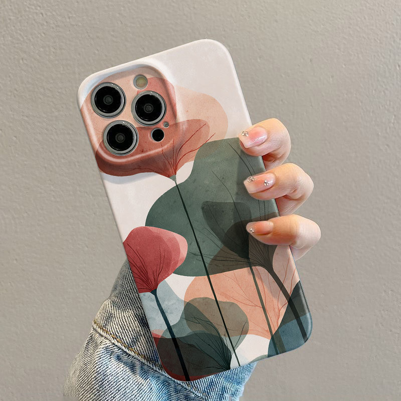 X Phone Accessories - غطاء هاتف بتصميم أوراق شجر فني