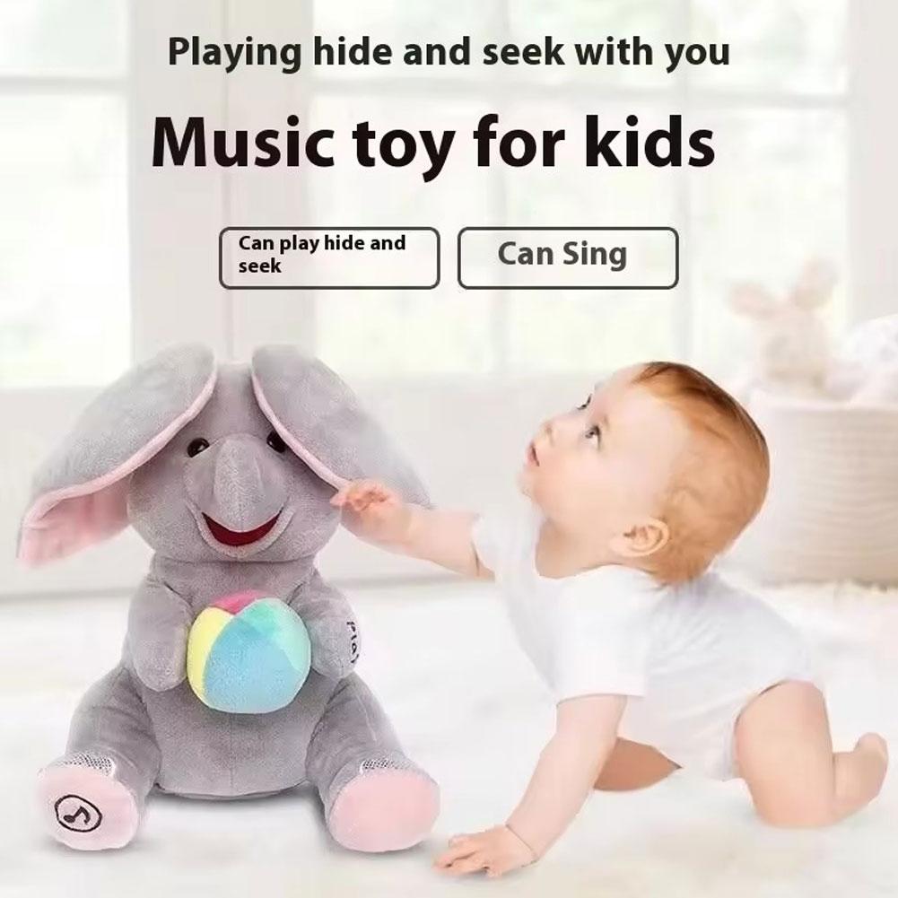 Phone Accessories Baby - دمية فيل محشوة للعب الاختباء مع