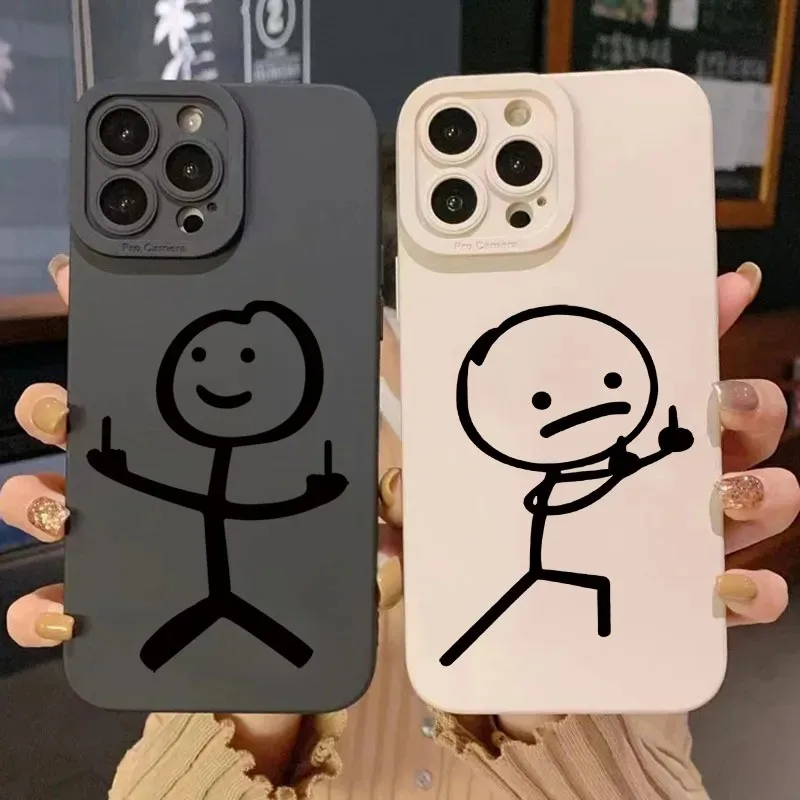 X Phone Accessories - غطاء هاتف سيليكون مطفي بتصميم رجل