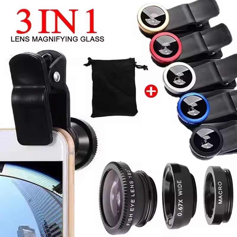Lens Camera Clip - عدسة هاتف ثلاثية الوظائف 3 في