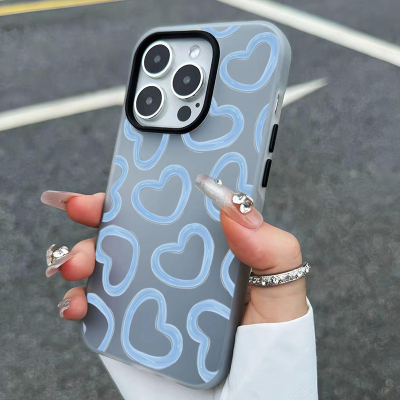 Xo Phone Accessories - غطاء هاتف لطيف بنمط قلب مرسوم