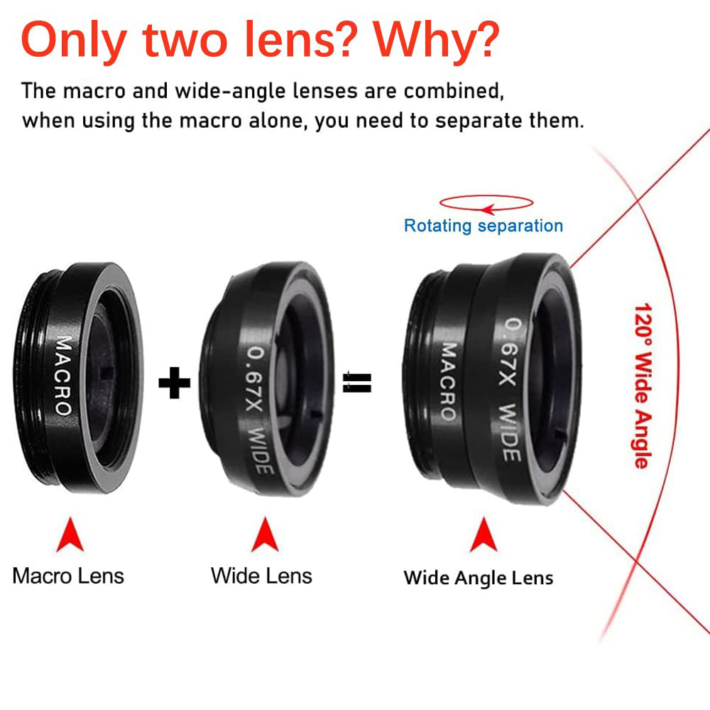 عدسة عين السمكة العالمية 3 في  - مراجعة Lens Camera Clip وسعره