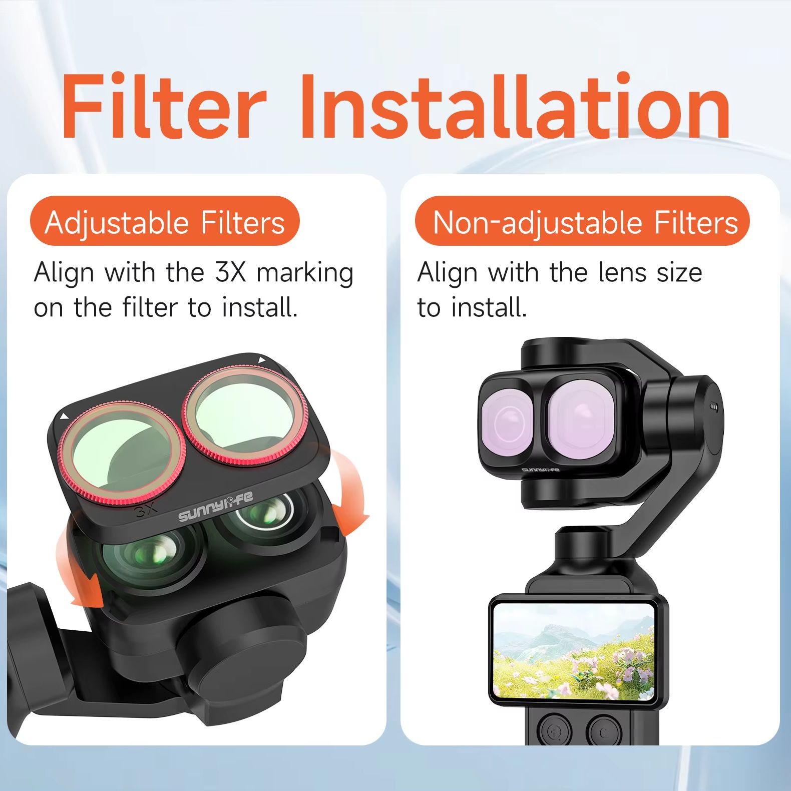 طقم فلاتر عدسات لكاميرا DJI Os - مراجعة Lens Camera Clip وسعره