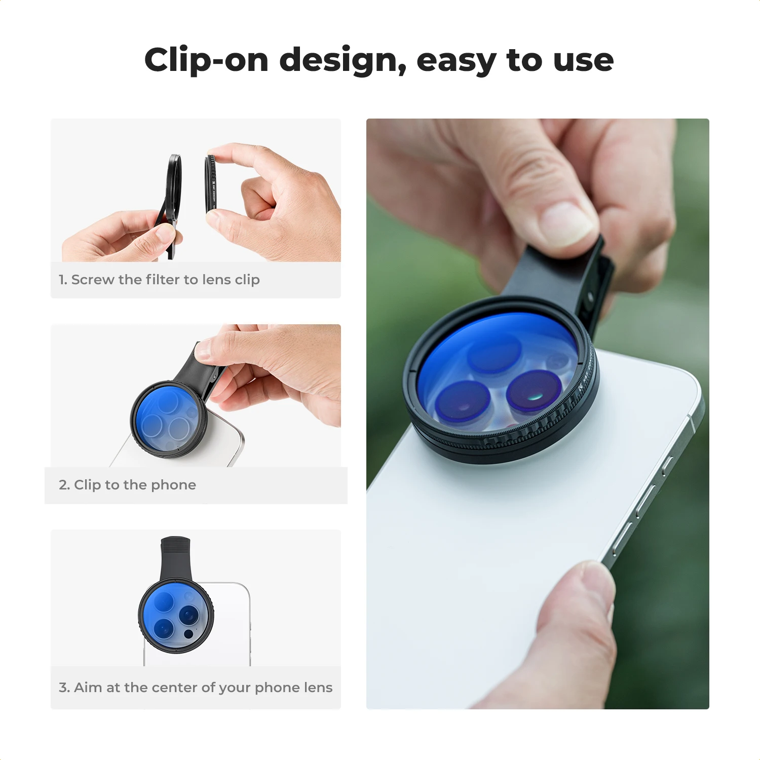 K&F CONCEPT فلتر استقطاب دائري - مراجعة Lens Camera Clip وسعره
