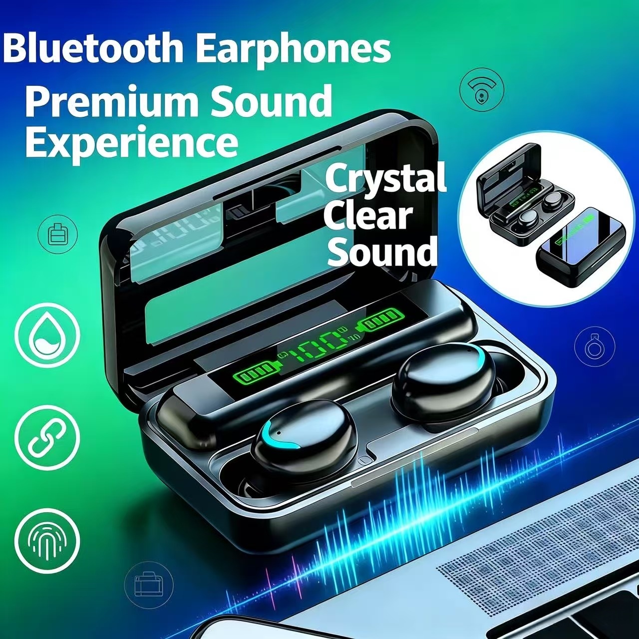 2026 سماعات رأس لاسلكية F9 TWS - مراجعة Bluetooth Earphone Tws وسعره