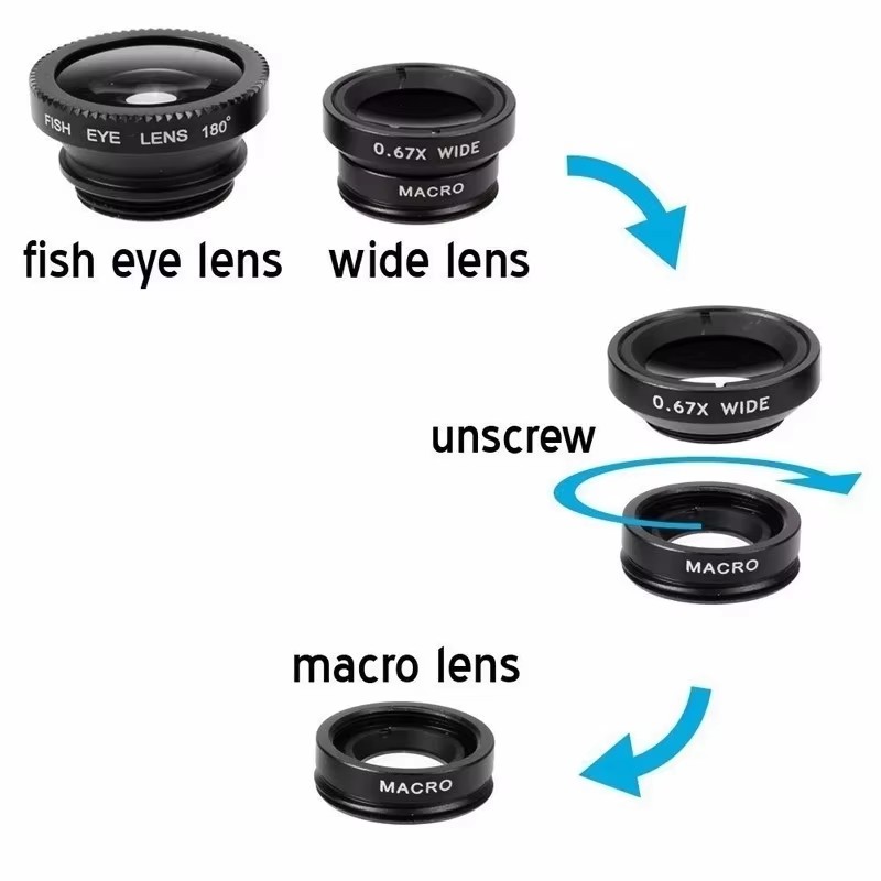 عدسة هاتف ثلاثية الوظائف 3 في  - مراجعة Lens Camera Clip وسعره