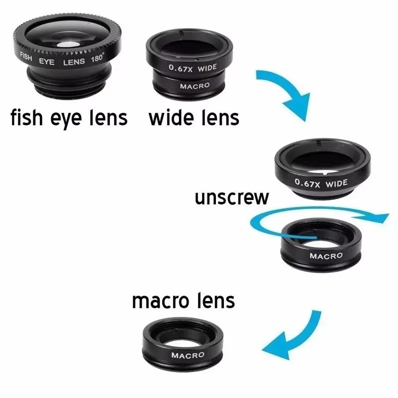 طقم عدسات كاميرا الهاتف العالم - مراجعة Lens Camera Clip وسعره