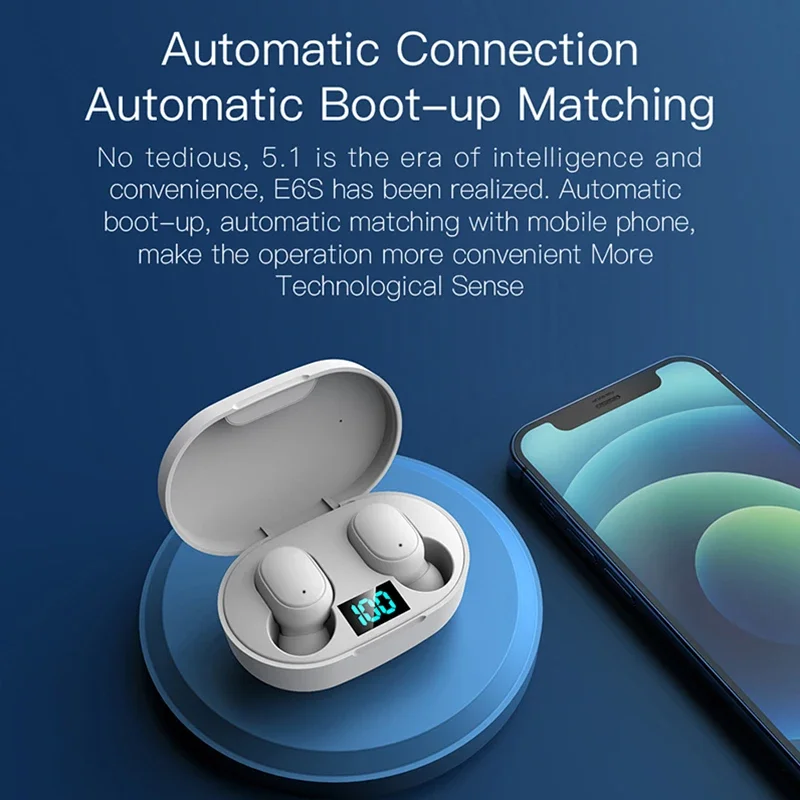 سماعات أذن لاسلكية E6S TWS بتق - مراجعة Bluetooth Earphone Tws وسعره