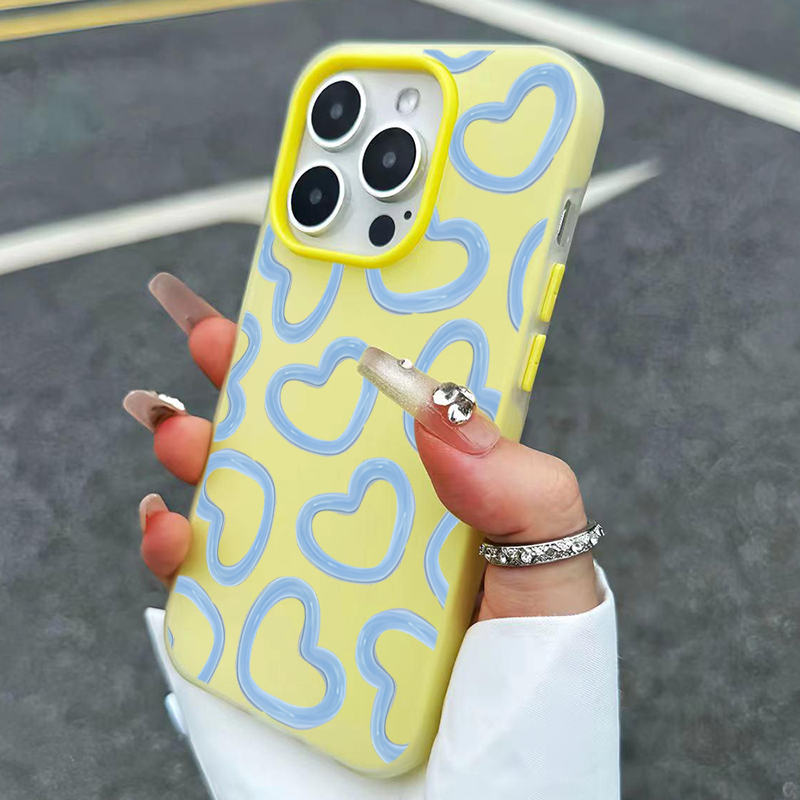 غطاء هاتف لطيف بنمط قلب مرسوم  - مراجعة Xo Phone Accessories وسعره