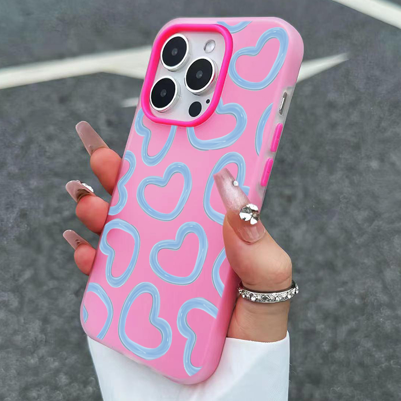 غطاء هاتف لطيف بنمط قلب مرسوم  - مراجعة Xo Phone Accessories وسعره