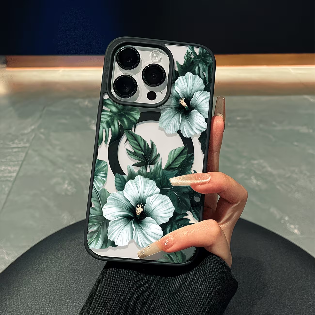 غطاء هاتف شفاف بتصميم زهور خضر - مراجعة X Phone Accessories وسعره